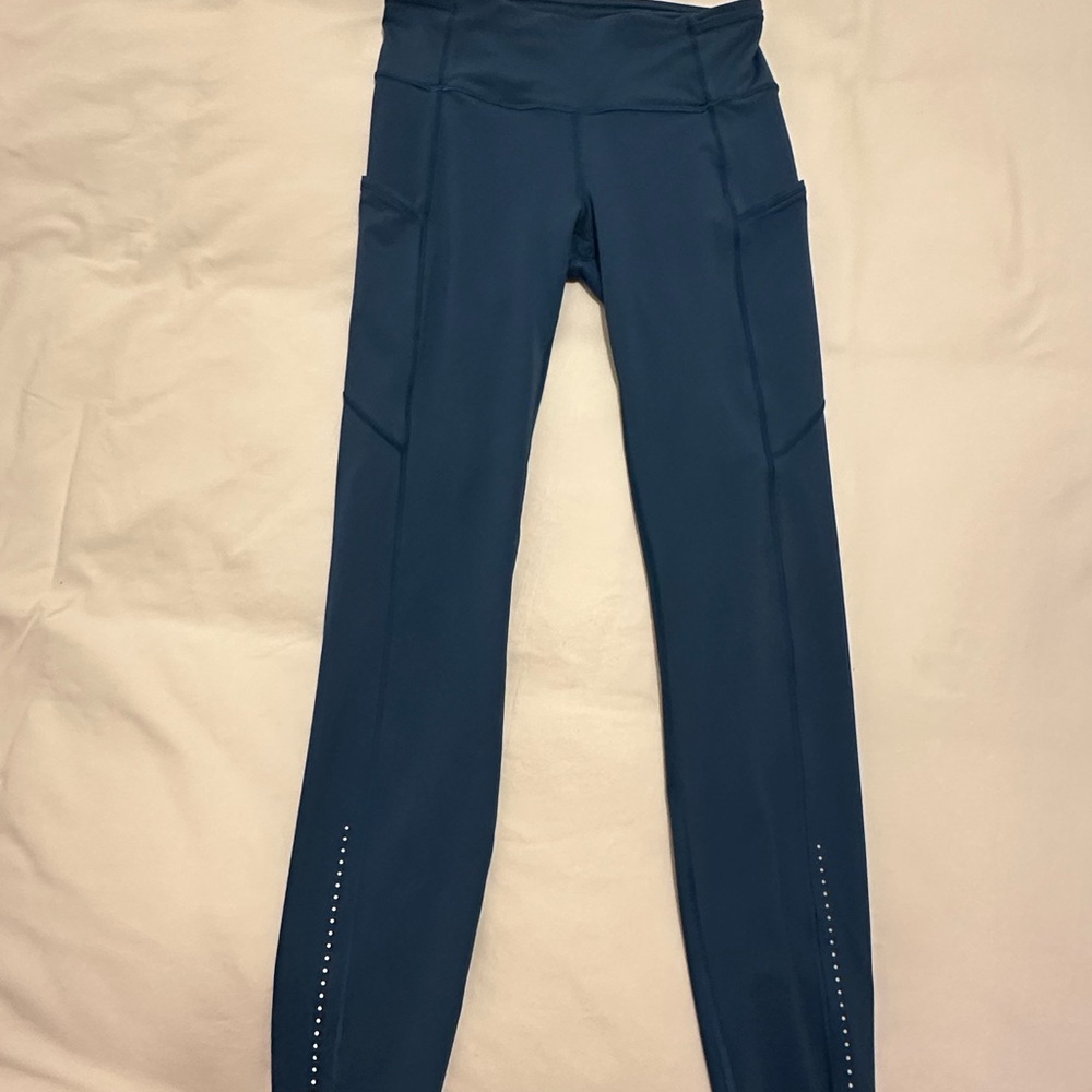 Navy Blue High-Waisted Leggings